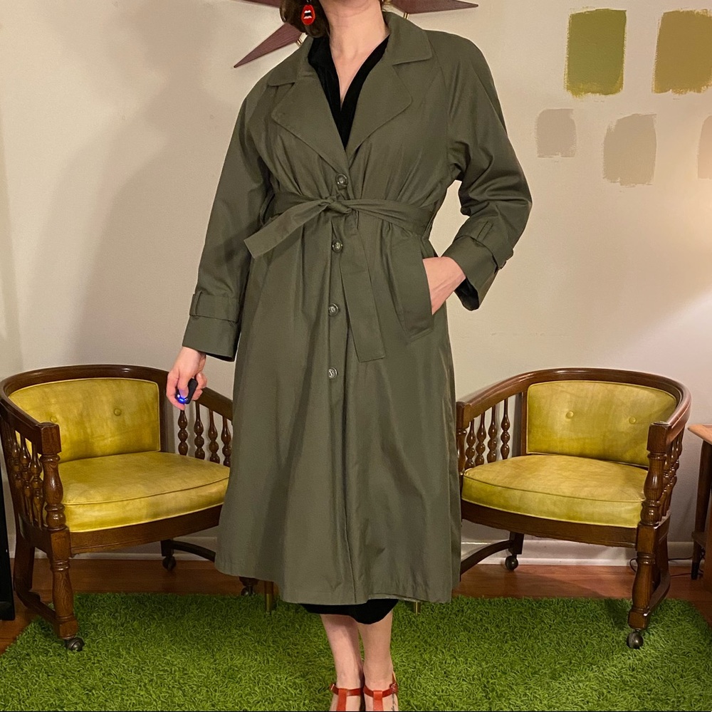 Vintage 80s Towne from London Fog Trench Coat - Picture 1 of 9